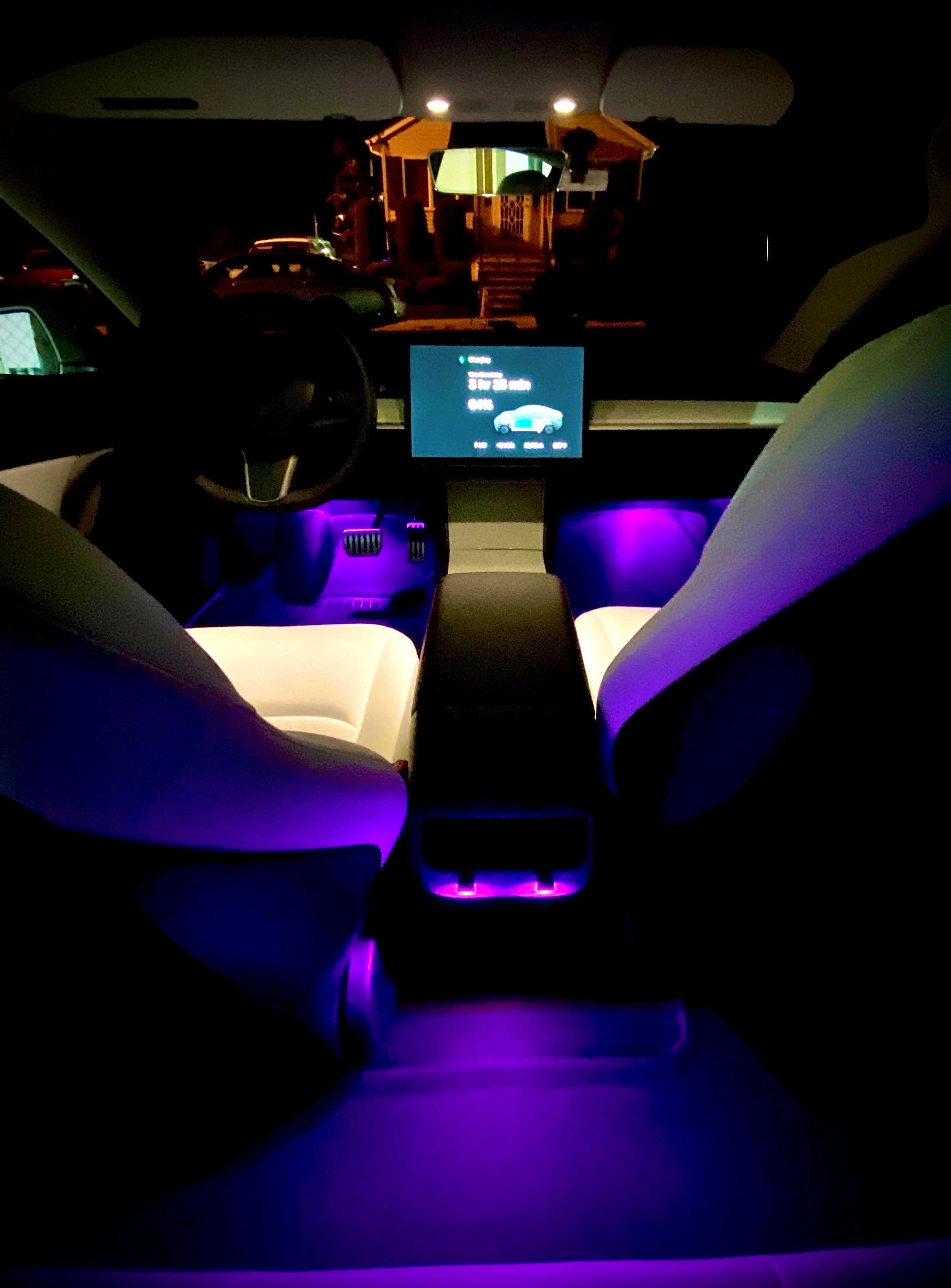 How to setting Ambient Interior Lighting on Tesla Model Y